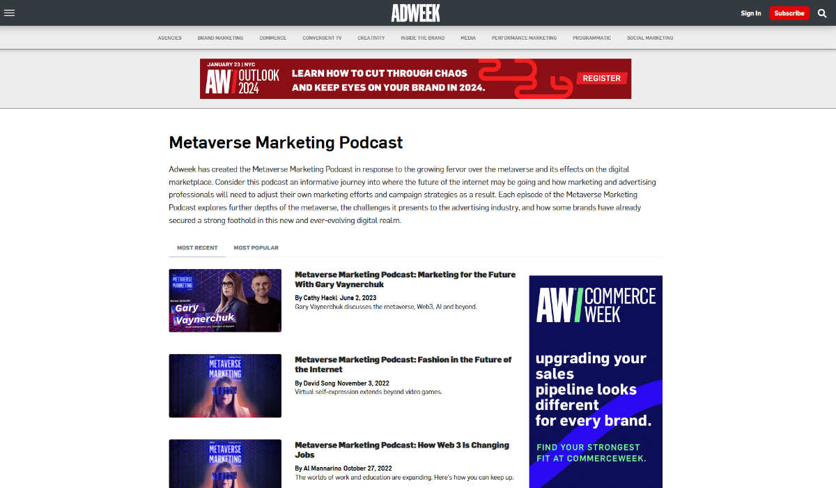 Adweek Metaverse Marketing Podcast