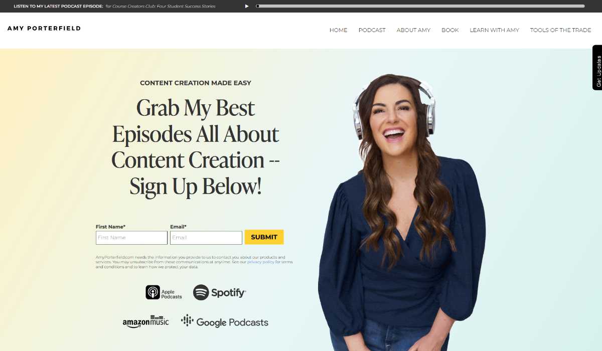 Online Marketing Made Easy Podcast hosted by Amy Porterfield