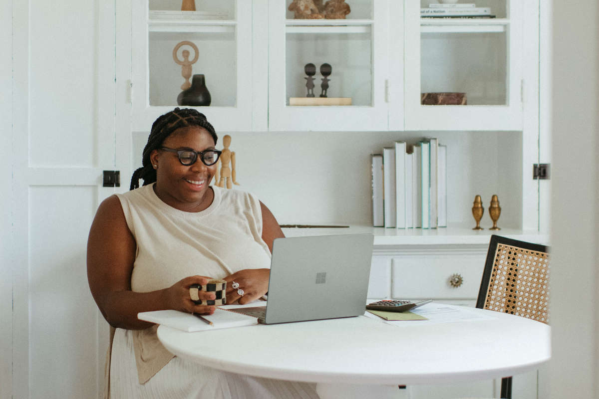 social media copywriter creating content for social media