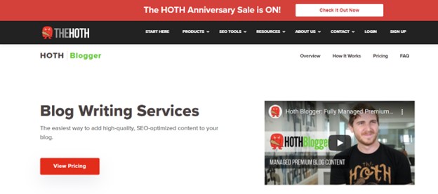 The Hoth website